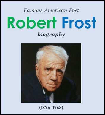 biography of robert frost in 400 words